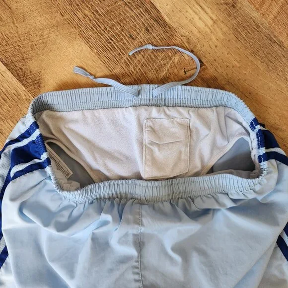 Women's Medium Nike Baby Blue with Blue Strip Side Shorts - Picture 7 of 10